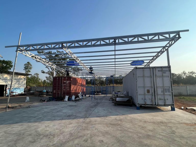 รับเหมาก่อสร้าง งานโครงสร้าง โครงเหล็ก โครงหลังคา