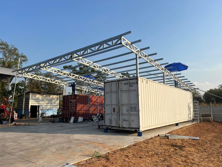 รับเหมาก่อสร้าง งานโครงสร้าง โครงเหล็ก โครงหลังคา