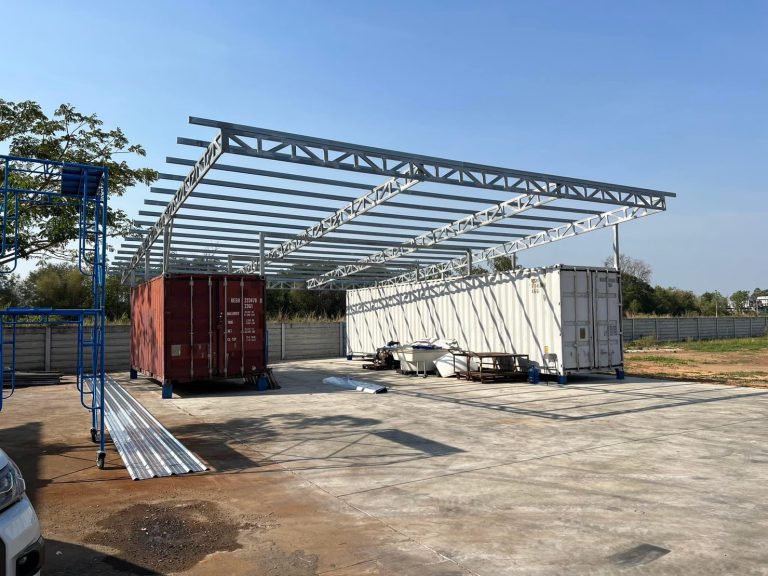 รับเหมาก่อสร้าง งานโครงสร้าง โครงเหล็ก โครงหลังคา